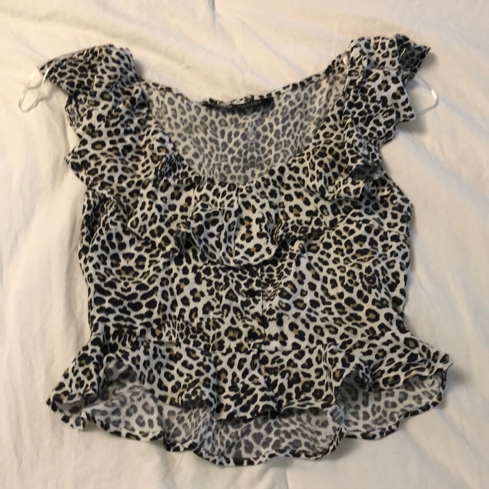 Zara cheetah top
